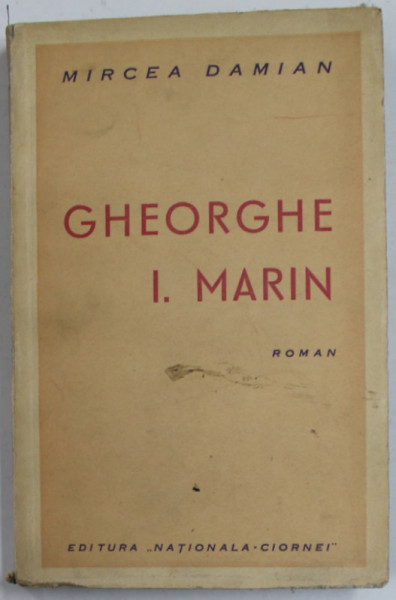 GHEORGHE I. MARIN de MIRCEA DAMIAN , 1938