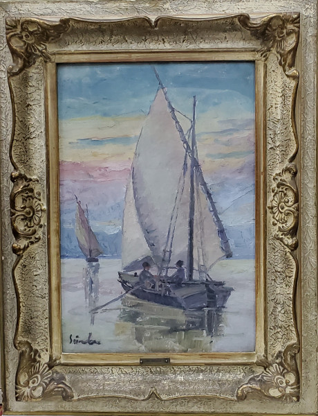 Gheorghe Sarbu(1883- 1955) - Barci pe mare