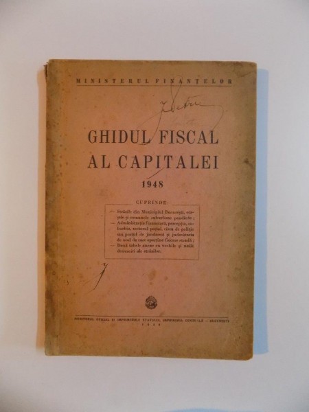 GHIDUL FISCAL AL CAPITALEI , 1948