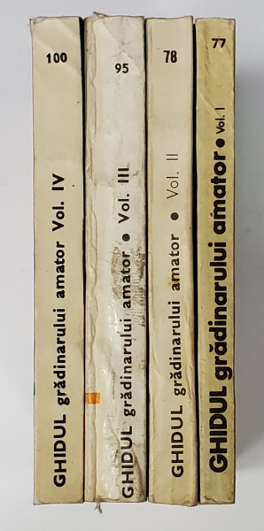GHIDUL GRADINARULUI AMATOR , SET DE 4 VOLUME , de N. LUPSA si ST. BALANESCU , 1975 - 1977