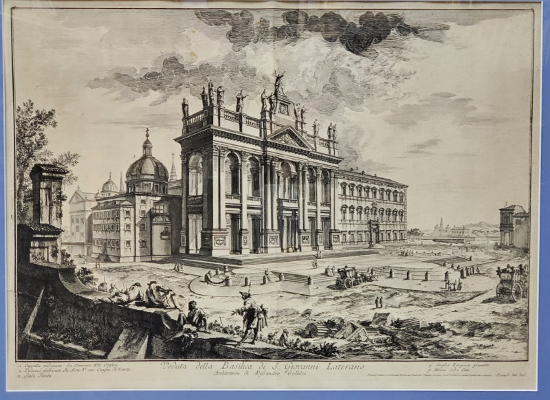 Giovanni Battista Piranesi - Veduta della Basilica di San Giovani Laterano, cca. 1749