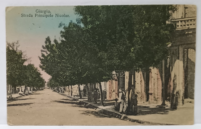 GIURGIU , STRADA PRINCIPELE NICOLAE , CARTE POSTALA , 1924