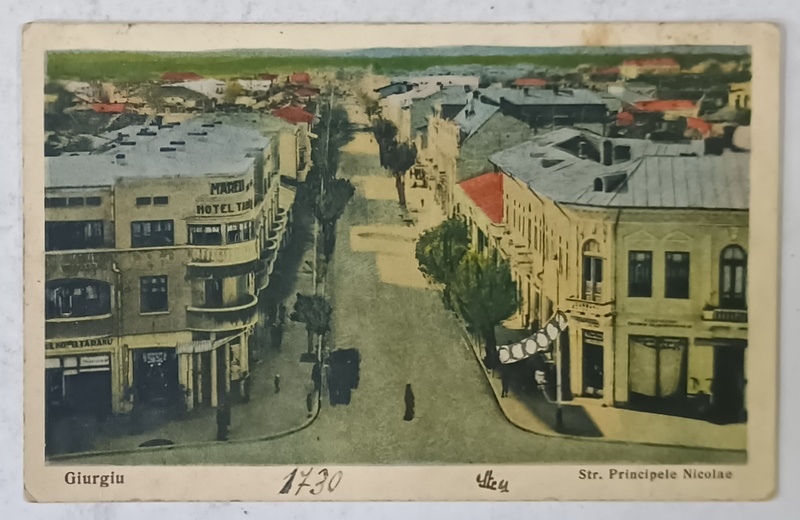 GIURGIU , STRADA PRINCIPELE NICOLAE , CARTE POSTALA , 1939
