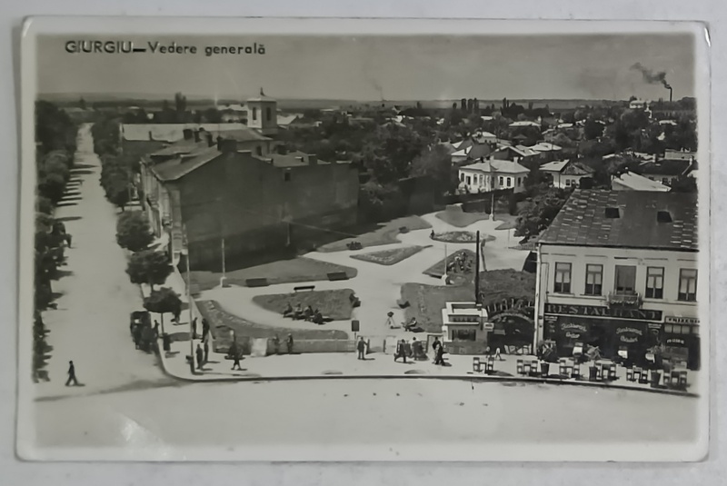 GIURGIU , VEDERE GENERALA , FOTOGRAFIE TIP CARTE POSTALA , ANII ' 30