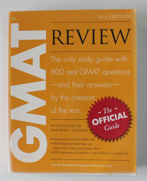 GMAT  REVIEW - THE ONLY STUDY GUIDE WITHE 800 REAL GMAT QUESTIONS - AND THEIR ANSWERS - BY THE CREATOR OF THE TEST , 2005