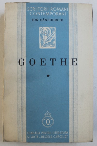 GOETHE de ION SAN - GIORGIU , 1938