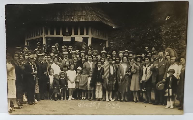 GOVORA , FOTOGRAFIE DE GRUP , FORMAT CARTE POSTALA , 1926