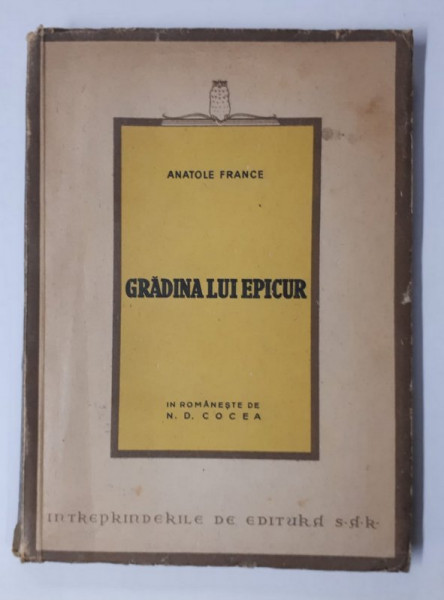 GRADINA LUI EPICUR de ANATOLE FRANCE