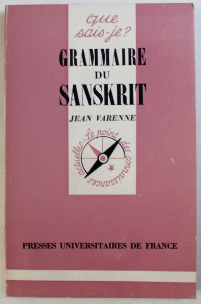 GRAMMAIRE DU SANSKRIT par JEAN VARENNE , 1979