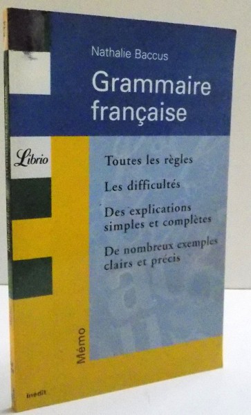 GRAMMAIRE FRANCAISE de NATHALIE BACCUS , 2005