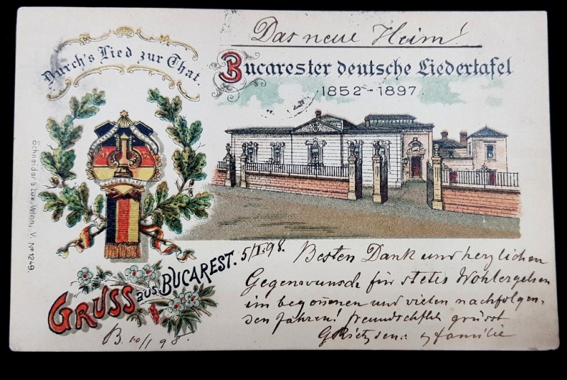Grauss aus Bucarest. Litografie - Carte postala clasica