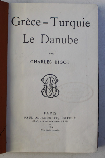 GRECE - TURQUIE - LE DANUBE par CHARLES BIGOT , 1886