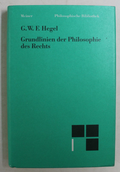 GRUNDLINIEN DER PHILOSOPHIE DES RECHTS von G. W. F. HEGEL , 1995