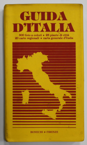 GUIDA D' ITALIA , 800 FOTO A COLORI , 28 PIANTE SI CITTA , 20 CARTE REGIONALI , 1984, TEXT IN LIMBA  ITALIANA