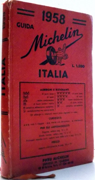 GUIDA MICHELIN ITALIA, 1958
