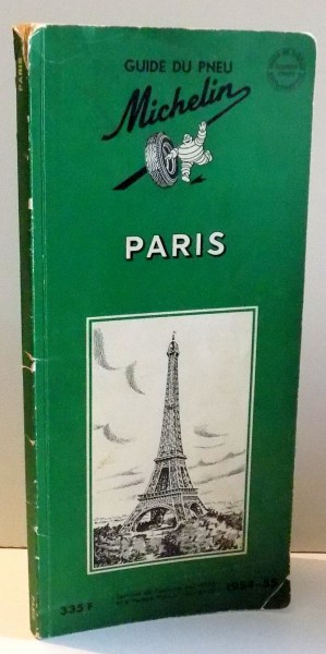 GUIDE DU PNEU MICHELIN PARIS , 1954