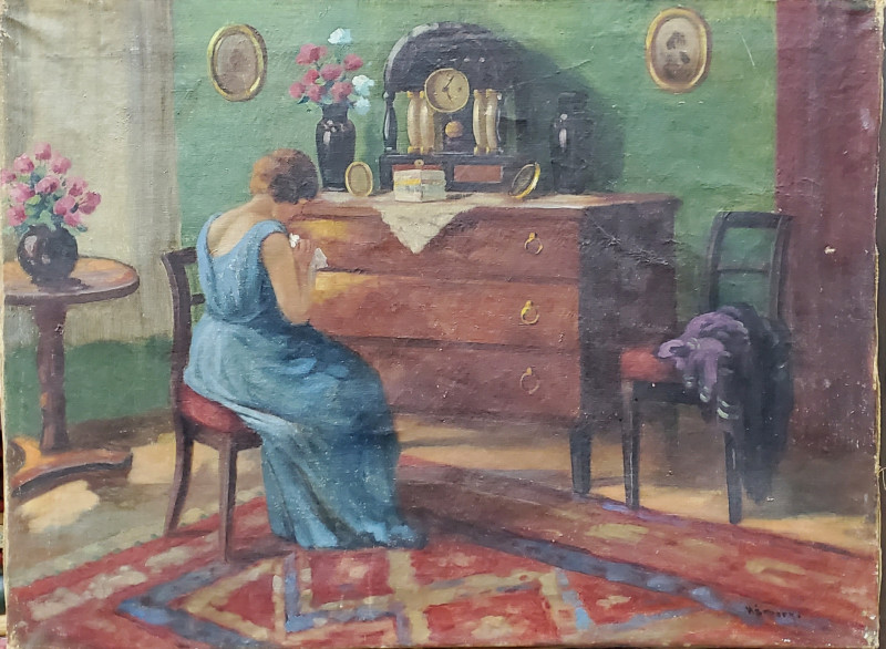 Hamory Gyula ( ?) - Domnisoara in interior