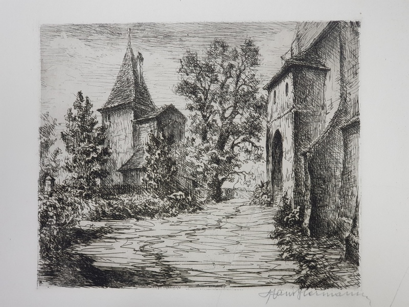Hans Hermann ( 1885 - 1980 ) - Intrarea bisericii