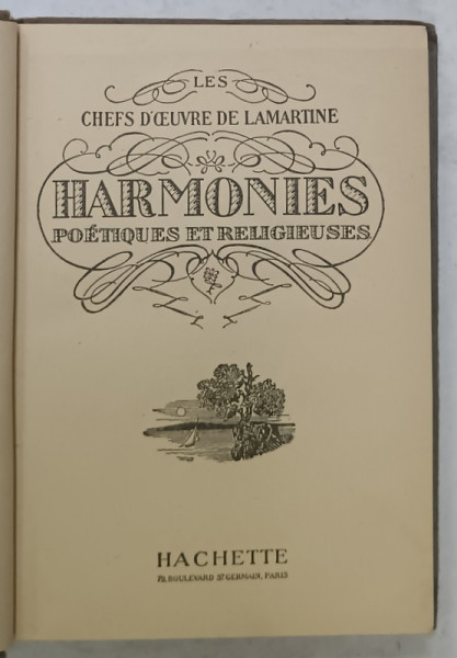 HARMONIES POETIQUES ET RELIGIEUSES , par LAMARTINE , 1924