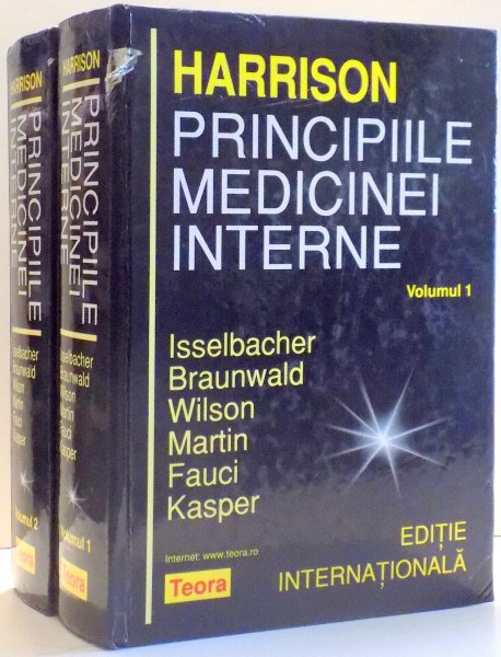 HARRISON, PRINCIPIILE MEDICINEI INTERNE de KURT J. ISSELBACHER, EUGENE BRAUNWALD, JEAN D. WILSON, JOSEPH B. MARTIN, ANTHONY S. FAUCI, DENNIS L. KASPER, EDITIE INTERNATIONALA, VOL I-II , 1998