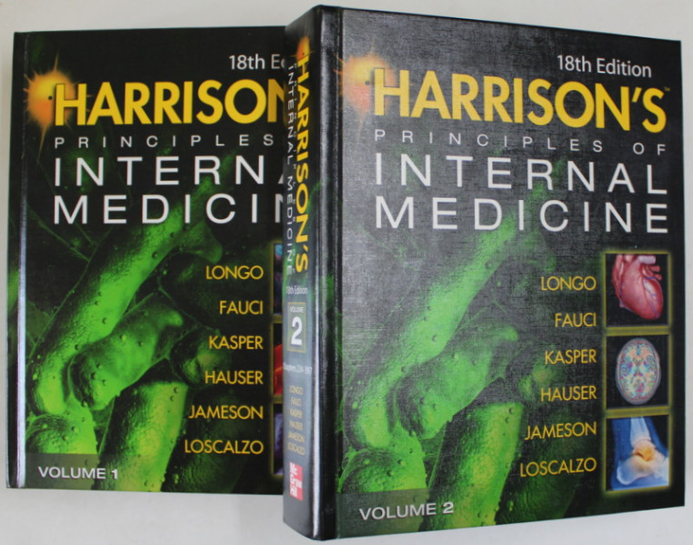 HARRISON 'S PRINCIPLES OF INTERNAL MEDICINE by LONGO ...LOSCALOZO , 18 th EDITION , TWO VOLUMES , 2012, CD INCLUS
