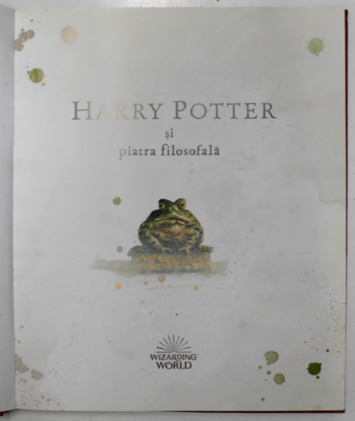 HARRY POTTER SI PIATRA FILOSOFALA de J.K. ROWLING , ilustratii de JIM KAY , 2019