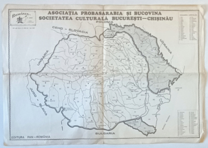HARTA , ASOCIATIA PROBASARABIA SI BUCOVINA , SOCIETATEA CULTURALA BUCURESTI - CHISINAU , ANII '90