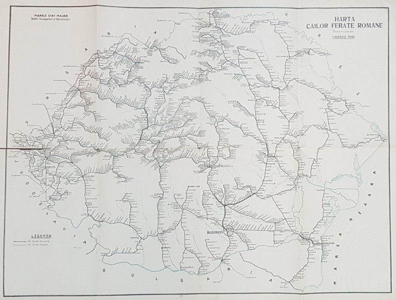 HARTA CAILOR FERATE ROMANE, 1 MARTIE 1940