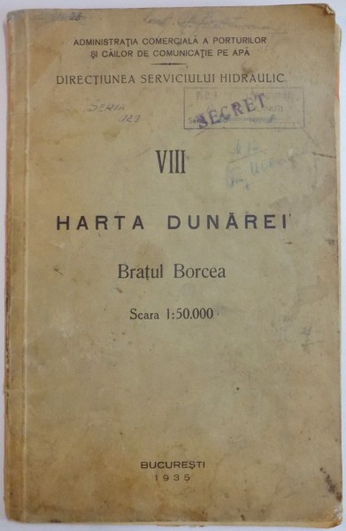 HARTA DUNAREI, BRATUL BORCEA, SCARA 1:50.000, VOL VIII, 1935