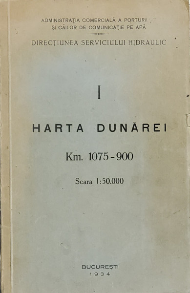 Harta Dunarei, Km. 1075-900 - Bucuresti, 1934