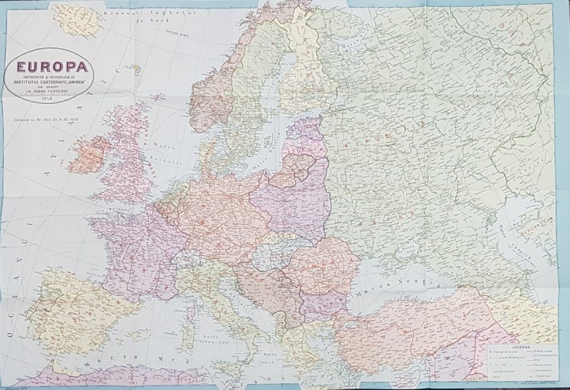 Harta EUROPA, 1940