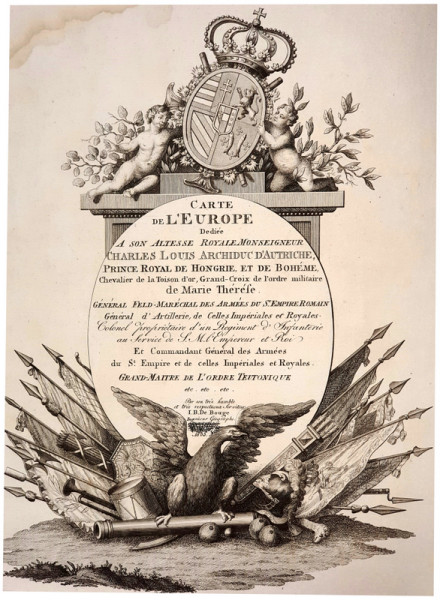 Harta Europei de I.B. De Bouge, 1805