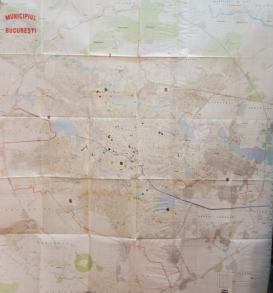 Harta Municipiului Bucuresti, 1988