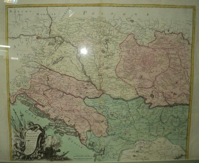 Harta Regatul Ungariei, Transilvaniei, Croatia si Bosnia, 1772