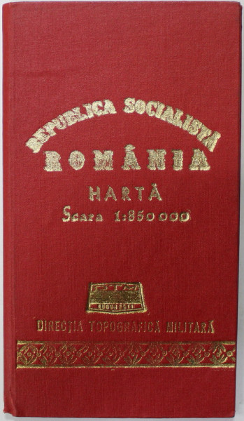 HARTA REPUBLICII SOCIALISTE ROMANIA , SCARA 1 : 850.000 , ANII '70- '80