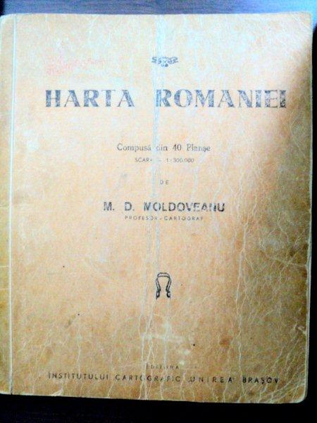 HARTA ROMANIEI  - M.D. MOLDOVEANU,PERIOADA INTERBELICA