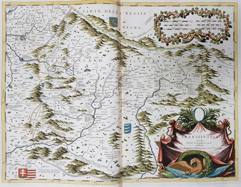 HARTA TRANSILVANIEI  VENETIA 1696 DE VICENZO MARIA CORONELLI