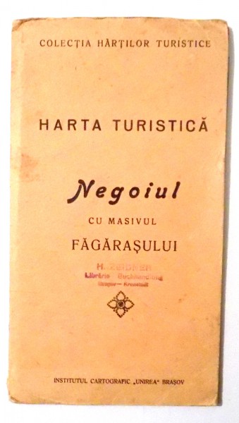 HARTA TURISTICA, NEGOIUL CU MASIVUL FAGARASULUI de H. ZEIDNER