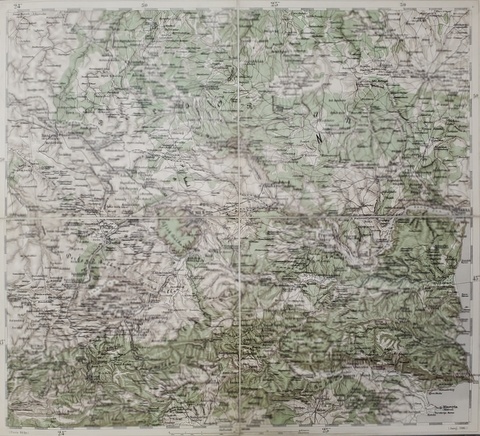 HARTA ZONEI BAZARGIC - VARNA - RASGRAD  , SCARA 1: 300.000 , 1881