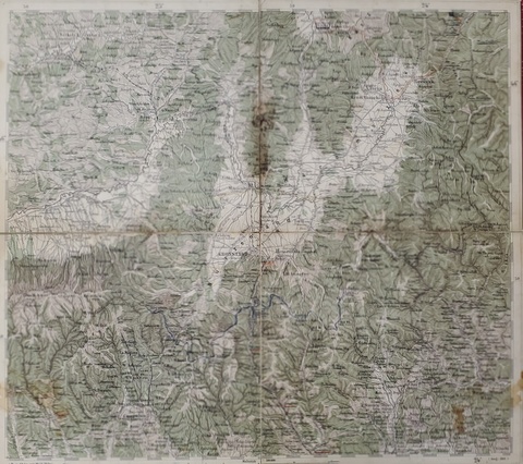 HARTA ZONEI CAMPULUNG - SIGHISOARA - BRASOV , SCARA 1: 300.000 , 1881