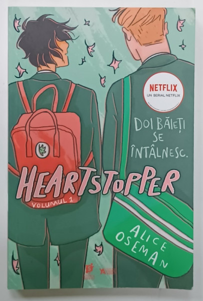 HEARTSTOPPER , DOI BAIETI SE INTALNESC... , VOLUMUL I de ALICE OSMAN , ROMAN GRAFIC  2022 , COLECTIA ' YOUNG ADULTS ' , 18 +!