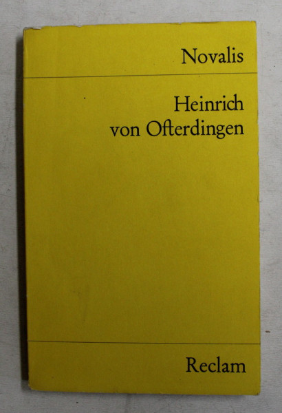 HEINRICH VON OFTERDINGEN - ein roman von NOVALIS , 1972