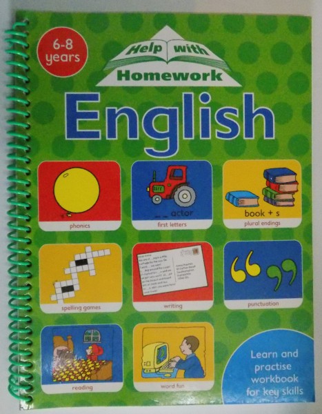 HELP WITH HOMEWORK ENGLISH , 6-8 YEARS