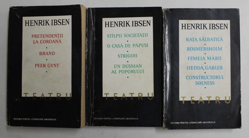 HENRIK IBSEN - TEATRU   VOL.I-III  1966 * EDITIE NECARTONATA