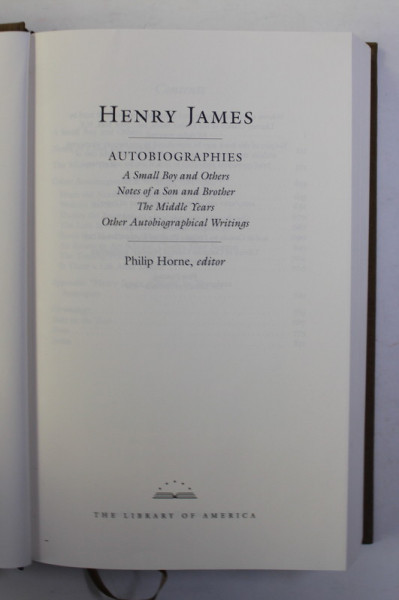HENRY JAMES - AUTOBIOGRAPHIES , 2016