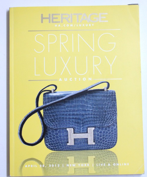 HERITAGE  - SPRING LUXURY AUCTION , CATALOG DE LICITATIE  OBIECTE DE LUX , 28 APRIL , 2013