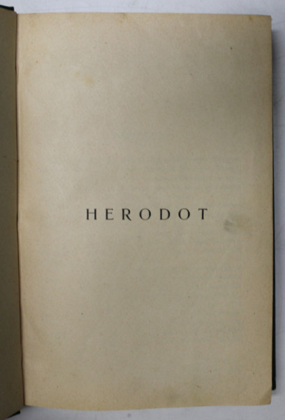 HERODOT de NICOLAE IORGA  - 1909 * LIPSA PAGINA DE TITLU