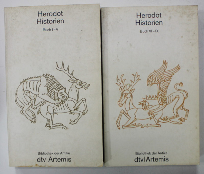 HERODOT , HISTORIEN , BUCH I -V und VI - IX , 1991, TEXT IN LIMBA GERMANA