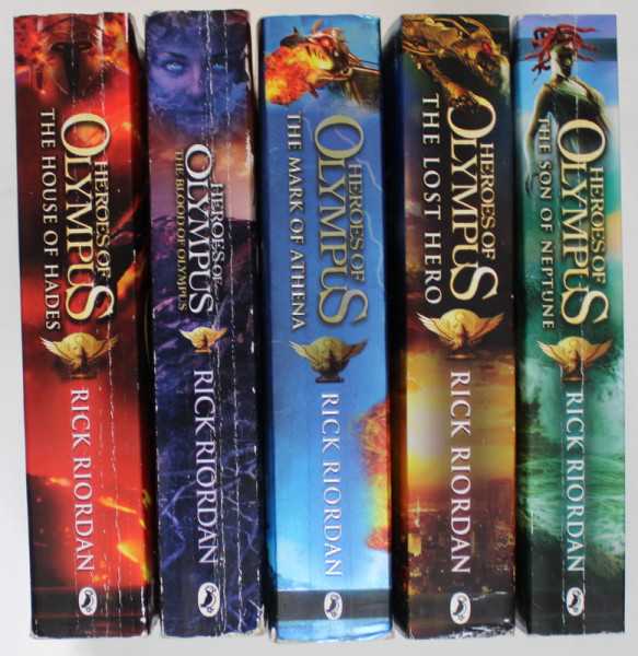 HEROES OF OLYMPUS BOX SET , THE COMPLETE COLLECTION , VOLUMES I - V by RICK RIORDAN , 2014