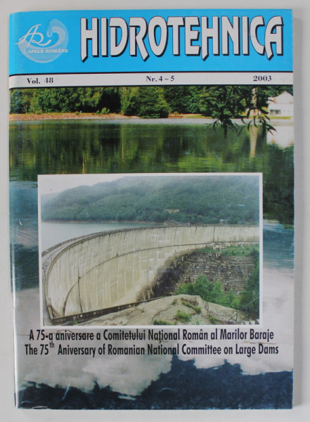 HIDROTEHNICA , REVISTA LUNARA STIINTIFICA SI TEHNICA , NR.4-5  , 2003